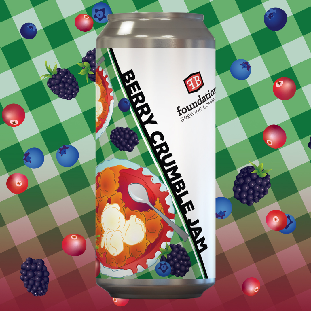 Sour Ale that features Blueberry, Cranberry, Blackberry, Milk Sugar, Natural Flavors. Full of the tart flavors of summer. Packed with fruit, vanilla and cobbler spices, and pouring a rich red.