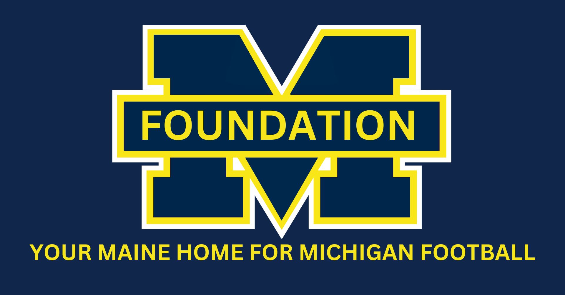 Foundation written inside the Michigan Block M