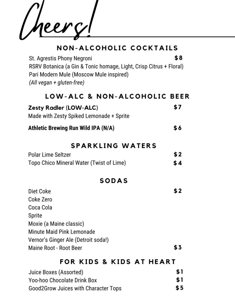 Low and Non Alcoholic Drinks Menu at Foundation Brewing, updated 7.6.26